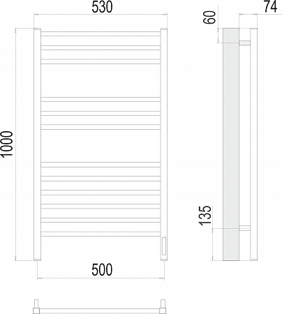 Ватикан П12 500х1000 электро Полотенцесушитель TERMINUS Йошкар-Ола - фото 3