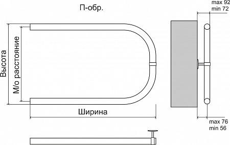 Эконом П-обр AISI 32х2 500х500 Полотенцесушитель  TERMINUS Йошкар-Ола - фото 3