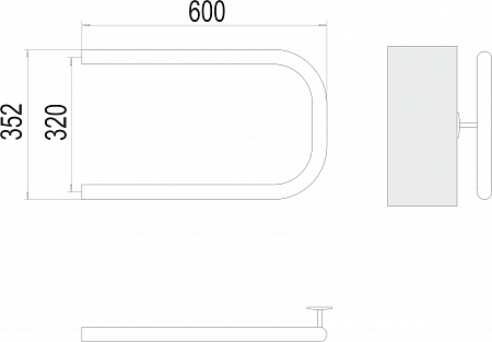 П-обр AISI 32х2 320х600 Полотенцесушитель  TERMINUS Йошкар-Ола - фото 3