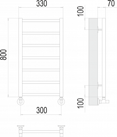 Контур П7 300х800 Полотенцесушитель  TERMINUS Йошкар-Ола - фото 3