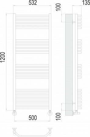 Виктория П22 500х1200 Полотенцесушитель  TERMINUS Йошкар-Ола - фото 3