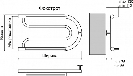 Фокстрот AISI 32х2 320х600 Полотенцесушитель  TERMINUS Йошкар-Ола - фото 3