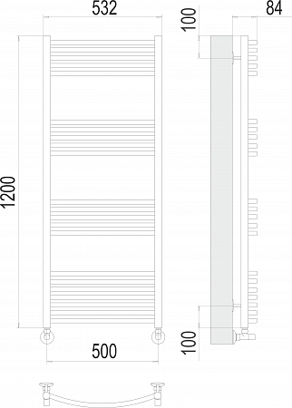 Классик П22 500х1200 Полотенцесушитель  TERMINUS Йошкар-Ола - фото 3