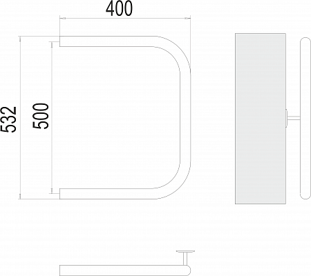 П-обр AISI 32х2 500х400 Полотенцесушитель  TERMINUS Йошкар-Ола - фото 3